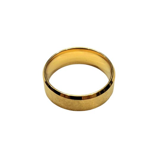 Polished Gold Beveled Ring