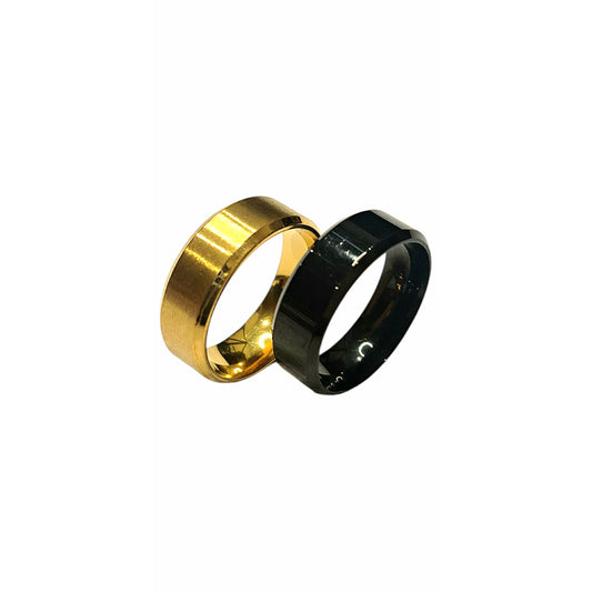 Polished Beveled Ring duo