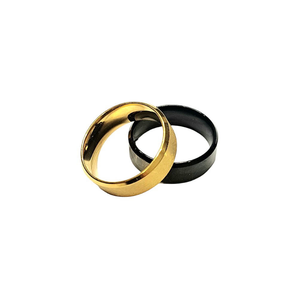 Polished Beveled Ring duo