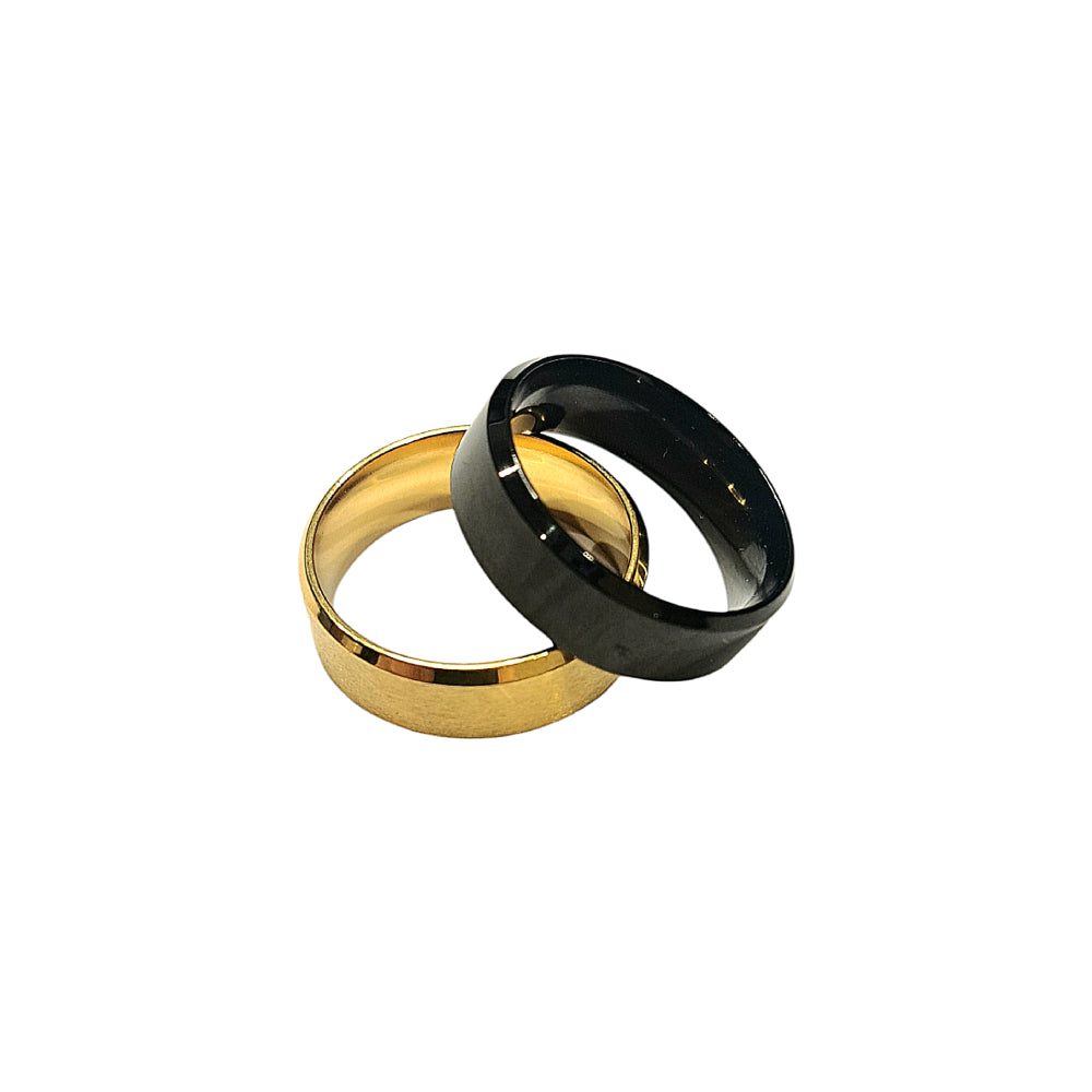 Polished Beveled Ring duo